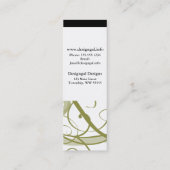 金ゴールドの渦巻パターン スキニー名刺 (裏面)