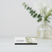 金ゴールドの渦巻パターン スキニー名刺 (スタンド正面)