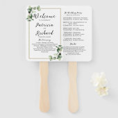 金ゴールドの温室結婚式計画 ハンドファン (正面&裏面)