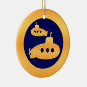 金ゴールドの潜水艦 セラミックオーナメント (右)