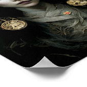 金ゴールドの灰色のファンタジーサイエンスフィクションアートポスター ポスター (角)