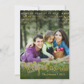 金ゴールドの点のエレガントなクリスマスカードのデザイン(2つの側面) シーズンカード (正面)