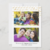 金ゴールドの点のエレガントなクリスマスカードのデザイン(2つの側面) シーズンカード (裏面)