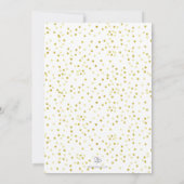 金ゴールドの熱帯緑の赤ちゃんシャワー 招待状 (裏面)