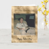 金ゴールドの父の日 カード (黄色い花)