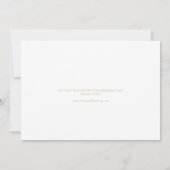 金ゴールドの牧歌的な書道の駆け落ち 案内状 (裏面)