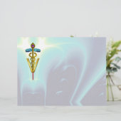 金ゴールドの獣医のシンボル、アクアブルー (スタンド正面)