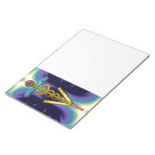 金ゴールドの獣医記号、紫の青 ノートパッド (アングル)