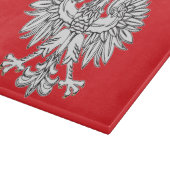 金ゴールドの王冠のまな板を持つポーランドのワシ カッティングボード (角)