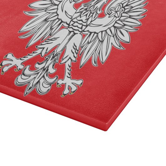 金ゴールドの王冠のまな板を持つポーランドのワシ カッティングボード (角)