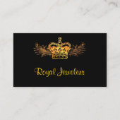 金ゴールドの王冠の名刺 名刺 (正面)