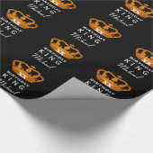 金ゴールドの王冠A17を持つ年の誕生日王 ラッピングペーパー (角)