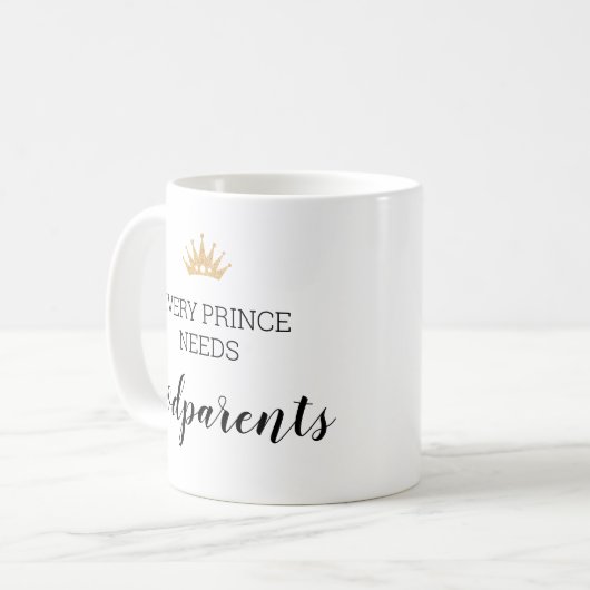 金ゴールドの王子様は皆、洗礼を受ける必要がある コーヒーマグカップ (正面左)