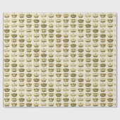 金ゴールドの王室のな王冠 ラッピングペーパー (フラット)