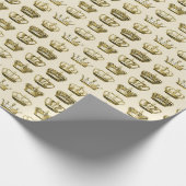 金ゴールドの王室のな王冠 ラッピングペーパー (角)