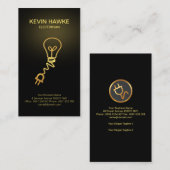 金ゴールドの球根の金ゴールドの影の電気建築業者 名刺 (正面/裏面)