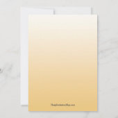 金ゴールドの白いバルーンバースデーパーティ招待状 (裏面)