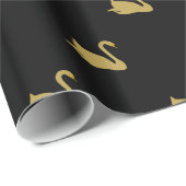 金ゴールドの白鳥 ラッピングペーパー (ロールコーナー)