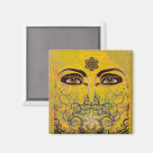 金ゴールドの目 マグネット (正面/裏面)