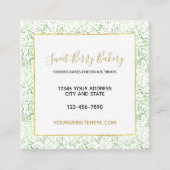 金ゴールドの真新しい紙吹雪の点 スクエア名刺 (正面)