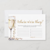 金ゴールドの真珠とプロセッコどこで彼らはゲーム 招待状 (正面)