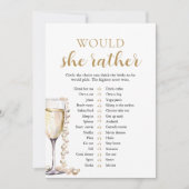 金ゴールドの真珠とプロセッコは彼女の方がゲームをする 招待状 (正面)