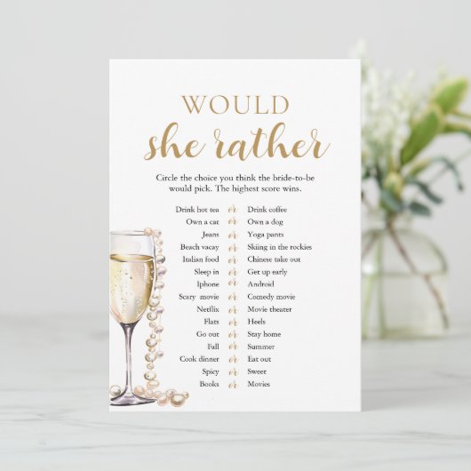 金ゴールドの真珠とプロセッコは彼女の方がゲームをする 招待状 (スタンド正面)