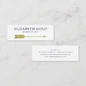 金ゴールドの矢の名刺 スキニー名刺 (正面/裏面)