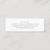 金ゴールドの矢の名刺 スキニー名刺 (裏面)