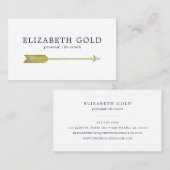 金ゴールドの矢の名刺 名刺 (正面/裏面)