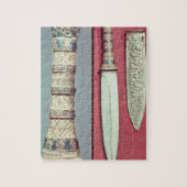 金ゴールドの短剣および外装のTutankhamunの宝物、c.13 ジグソーパズル (縦)