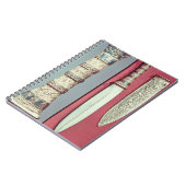 金ゴールドの短剣および外装のTutankhamunの宝物、c.13 ノートブック (左側)