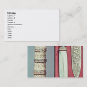 金ゴールドの短剣および外装のTutankhamunの宝物、c.13 名刺 (正面/裏面)