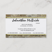 金ゴールドの砂岩石工ロゴの写真の名刺 名刺 (裏面)