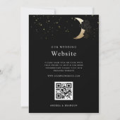 金ゴールドの神秘的な月結婚が 招待状 (裏面)