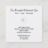 *~*金ゴールドの神聖な幾何学ルナ月の月のぼほ スクエア名刺 (裏面)