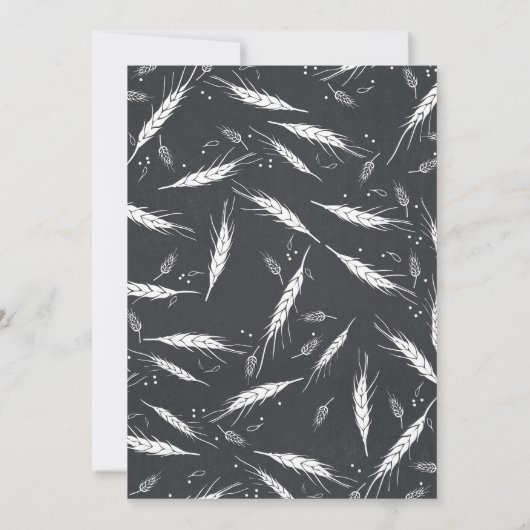 金ゴールドの秋の生まれたばかりのなベビーの写真の誕生の発表 案内状 (裏面)