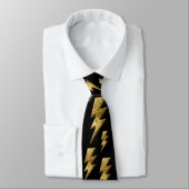 金ゴールドの稲妻のタイ ネクタイ (タイ)