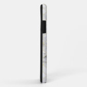 金ゴールドの立方体パターンが付いている白い大理石 Case-Mate iPhoneケース (裏面/右)