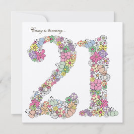 金ゴールドの第21女の子の誕生会のカスタムの招待状 招待状