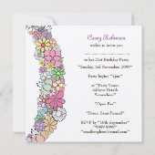 金ゴールドの第21女の子の誕生会のカスタムの招待状 招待状 (裏面)