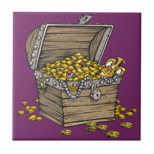 金ゴールドの箱 タイル (正面)