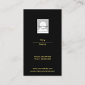 金ゴールドの米国旗 名刺 (裏面)