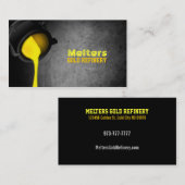 金ゴールドの精製所の名刺 名刺 (正面/裏面)