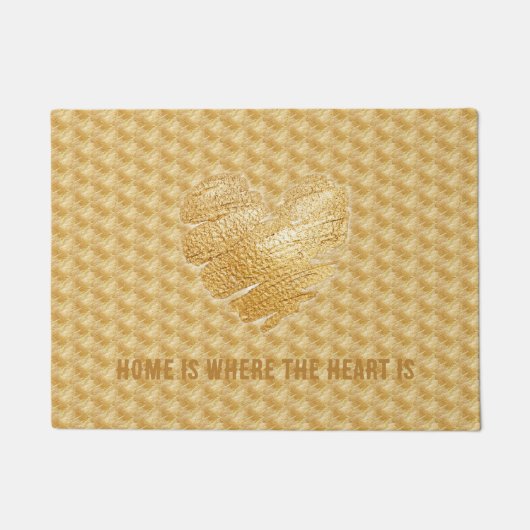 金ゴールドの糸 ドアマット (正面)