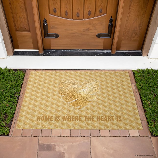 金ゴールドの糸 ドアマット (Thread of Gold Door Mat by Poet Adiela Akoo because home is where the heart is
)