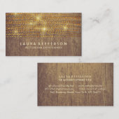 金ゴールドの紙吹雪のひもは素朴な国をつけます 名刺 (正面/裏面)