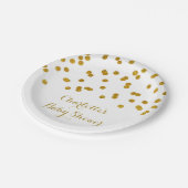 金ゴールドの紙吹雪のベビーシャワーのプレート ペーパープレート (アングル)