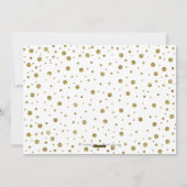 金ゴールドの紙吹雪の喜びおよび応援の休日の写真カード シーズンカード (裏面)