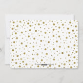 金ゴールドの紙吹雪の喜びの休日の写真カード シーズンカード (裏面)